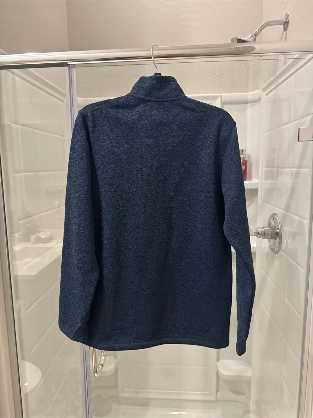 Eddie Bauer Men’s Navy Quarter-Zip Fleece Pullover